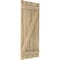 Ekena Millwork Americraft 5-Board (2 Batten) Wood Spaced Board-n-Batten Shutters w/ Z-Bar, ARW102SB519X77UNH, PR ARW102SB519X77UNH - alternate 3